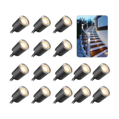 China New 16 Steps Waterproof Led Deck Lights Pack With Protect Shell Stair Patio Floor Decoration Decking Lights For Garden Yard Steps for sale