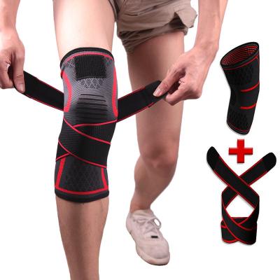 China Elasticity Cheap Pressure Adjustable And Breathable High Quality With Knit Sport Kneepad for sale