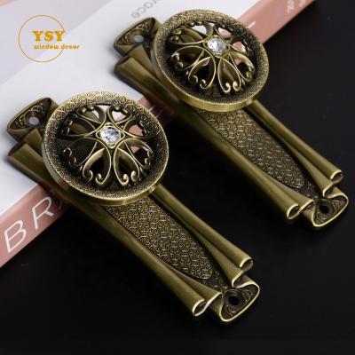 China Drapery Decoration Accessories Wall Alloy Curtain Hook Holder Durable European Style High Quality Metal for sale