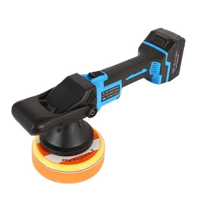 China Polishercar Eccentric Brushless Cordless Double Action Polisher Battery Polisher Distance 21mm Wood Sanding Polisher for sale