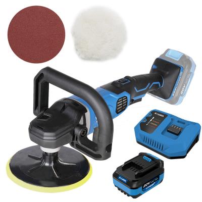 China Closed Handle Galaxia Brushless Car Polisher 180mm Pad Height With 20V Voltage Battery Operated Polishing Machine for sale