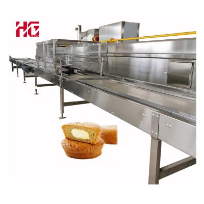 China Hg Mini Soft Cake Sponge Cake Machine Automatic Cupcake Baking Production Line for sale