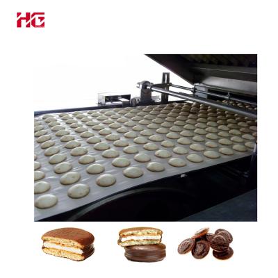 China food & Full Automatic Beverage Plant Sandwich Cake Chocolate Pie Production Line Machine for sale