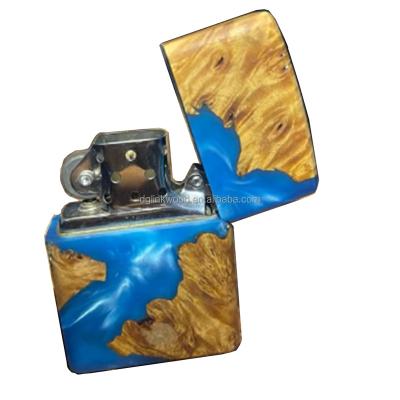 China Creative natural flameless cut wooden lighter cover for zippo case for sale