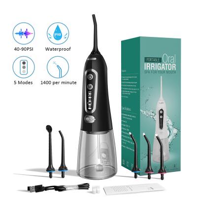 China Teeth clean and massage tank 300ML professional wate rpik Rechargeable Dental Oral Irrigator For Home And Travel 3 Modes Water Flosser For Oral Care for sale