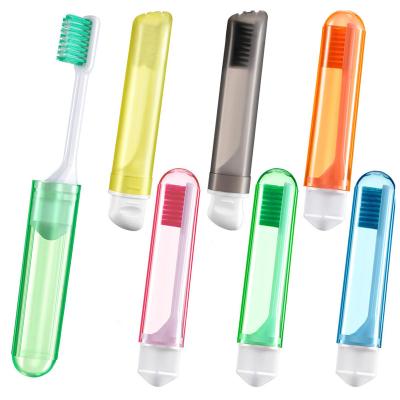 China For Home Use 6 Pieces Travel Camping School Toothbrush Mini Travel Toothbrush Folding Kit Folding Toothbrush for sale