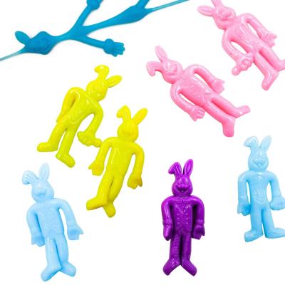 China Wholesale Relief Stress Assorted Lovely Colors Animals Easter Bunny Flirty Stretchy Flying Sticky Squeeze Toys With Vinyl Material for sale