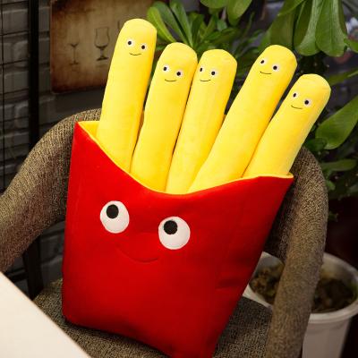 China Creative Decor Sofa Pillow Cushion French Fries Chips Food Plush Toy Wonderful Gift Simulation French Fries Plush Dolls Festival Soft Toy for sale