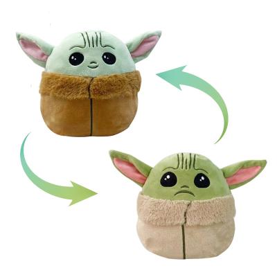 China 2022 Wonderful Gift Tiktok Popular Tiktok Baby Soft Stuffed Flip Yoda Doll Reversible Yoda Cartoon Plush Toys For Children for sale