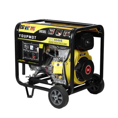 China Open frame mobile engine generator with pulley MC6500E for sale