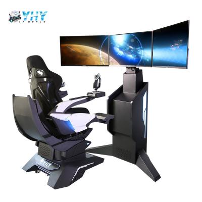 China 1100W VR Flight Simulators 3 Axis Dynamic Platform 360 Rotate Chair Met Joystick Stick Game Te koop