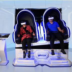 Cina Doppio simulatore di realtà virtuale della sedia 2500W 9D dell'uovo di VR per la zona di VR in vendita