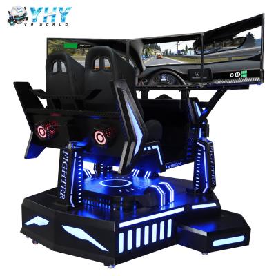 China 2 Seat 3 Screen Racing Simulator 3KW Power Arcade Machine F1 Game Racing Seat zu verkaufen