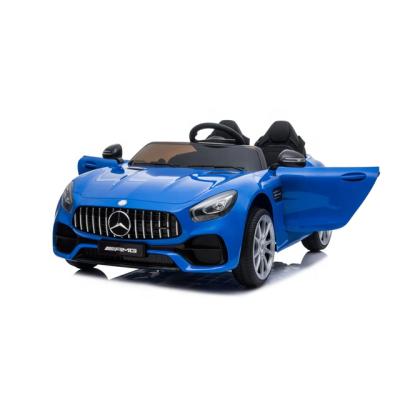 China Multifunctional Steering Wheel With Music Effects AMG GT 2021 Licensed Mercedes Benz Car Kids Real Driving Electric Car Kids Cars For 10 Years Old for sale