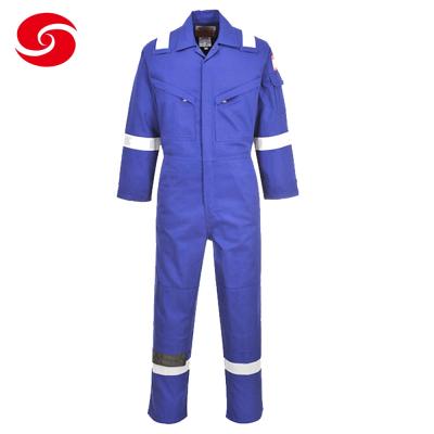 China Anti-Shrink Dark Blue Pilot Flight Coverall Flame Retardant Cotton Soldier Suit for sale