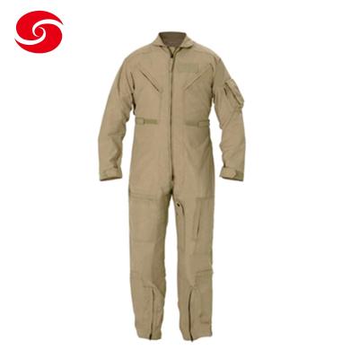 China FR High Quality Flame Retardant Military Pilot Flight Suit Khaki for sale