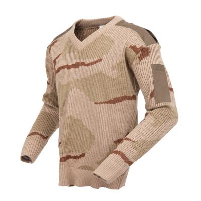 China Desert camouflage anti-pilling army pullover wool-acrylic sweater for sale