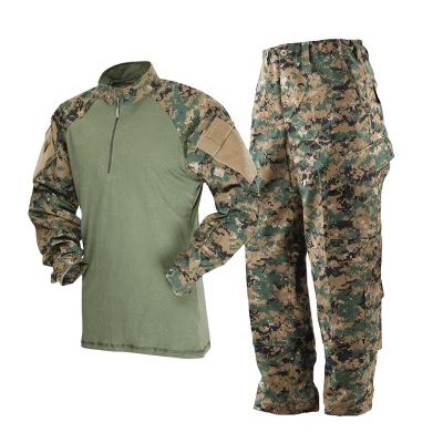 China Digital Tactical Camouflage Rip-Stop Woodland Shirt Casual Combat Frog Suit For Men In Military for sale