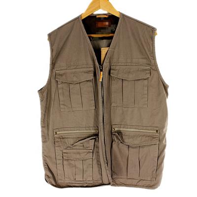 China Canvas Viable High Quality Cotton Outdoor Vest Fishing Vest For Men for sale