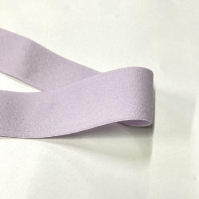 China Viable High Quality Multisize Custom Stripe Color Fold Over Smooth Nylon Spandex Elastic Band Soft Web Tapes For Underwear Sewing for sale