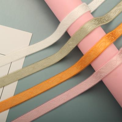 China Factory Direct Sales 1.5cm Computer Jacquard Computer Jacquard Elastic Band Underwear Nylon Bra Shoulder Strap Non-slip Elastic Bands for sale