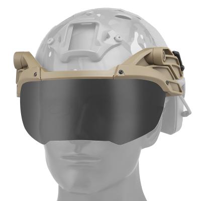 China Airsoft Paintball Fog CS Wargame Protective Windproof Goggles Flip-up Tactical Goggles- Anti Fit For Tactical Helmet 23*17*9.5cm for sale