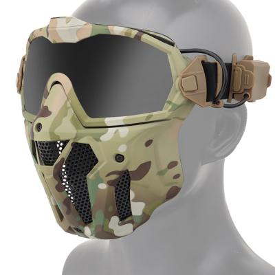 China Airsoft Paintball Tactical Protective Protective Goggles Goggles with Lenses 19.5*14*13.5cm for sale