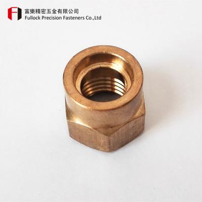 China Heavy Industry Brass / Copper Hex Coupling Nuts for sale