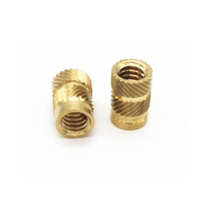 China M3 M4 Brass Twill Knurling Mining Heat Staking Insert Nuts for sale