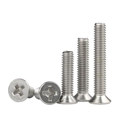 China Stainless Steel Phillips Flat Head Flat Head Screws Cross Recessed Screws for sale