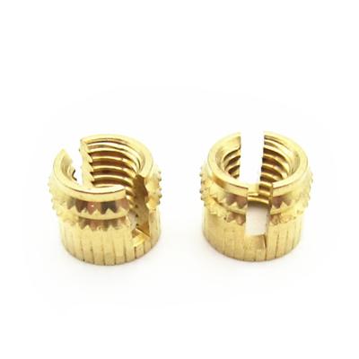 China Heavy Industry Brass Knurled Press Fit Slotting Insert Nut for sale