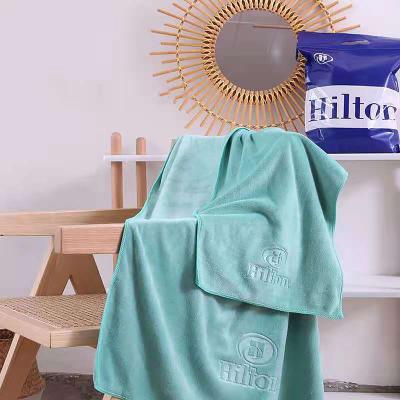 China QUICK DRY wholesale home/hotel use 100%microfiber hilton bath towel hilton towel set hilton towels for sale