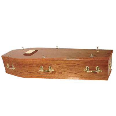 China JS-UK507 European Antique Burial Trade Insurance Style Handmade Square Wooden Casket for sale