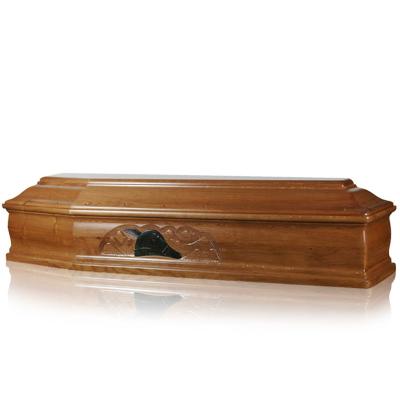 China European Antique Burial Trade Insurance Style JS-IT136 Handmade Square Wooden Casket for sale