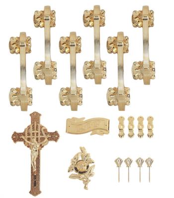 China European Hot Sale Funeral Coffin Handle Cross Style Accessories Set for sale