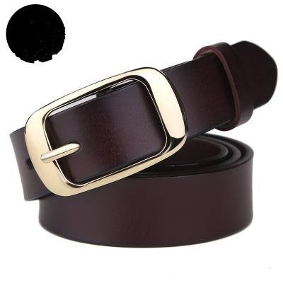 China Fashion.Casual Ladies Cowhide Belt Pin Buckle Decoration All-match Genuine Leather Belt for sale