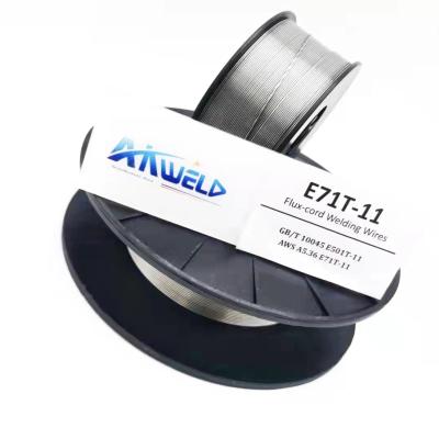 China Used in the field where the shielding of gases not needed welding wire for stable E71T-11 arc 08091012mm carbon steel airless self-shielded flux cored wire welding wire for sale