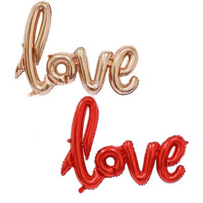 China Fashion United Foil Wedding Balloon Letter Love Big Foil Balloon for sale