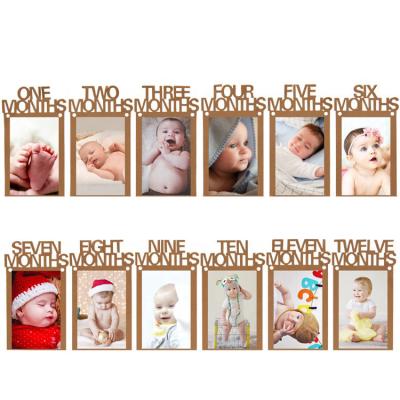 China DIY Paper 12 Month Baby Photo Banner And 1st Birthday Party Decoration Set Supplies for sale