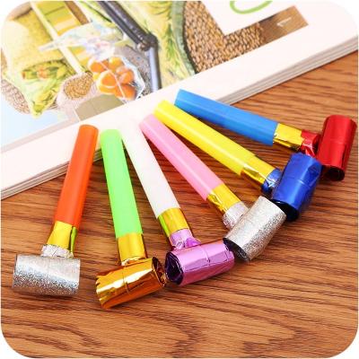 China Plastic+foil Birthday Gifts New Years Party People Mixcolor Flares WhistlesParty Flares for sale