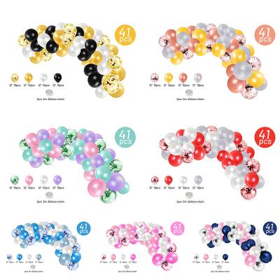 China Decoraive 41pcs Latex Confetti Arch Balloon Garland Kit for Graduation Birthday Party Centerpiece Backdrop Decorations for sale