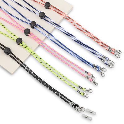 China Fashiontable Wholesale Custom Colors Polyester Adjustable Face Masking Lanyard In Stock With Safety Snap Away for sale