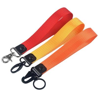 China Promotional Show Wrist Lanyards Polyester Key Chain Straps With Logo Custom for sale