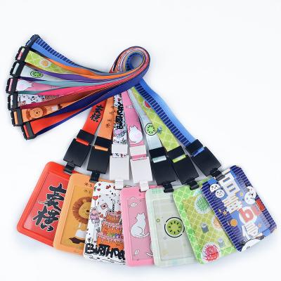 China Detachable Print Custom UV Hard Plastic ABS Retractable Lanyard Reel Pull Back School ID Card Badge Holder for sale