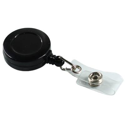 China Custom Plastic Round Retractable ID Card Holder Pull Badge Reel Clip For ID Card Holder for sale