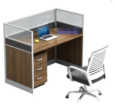 China 4 Person Office Computer Workstation Table Convertible Durable Office Furniture With Partition Panel for sale