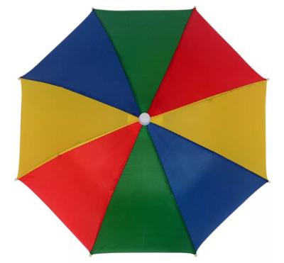 China FANDING Promotion Gifts Customized Mini Portable Fishing Umbrella Head Outdoor Foldable Hands Free Hat Umbrella FD21091601 for sale