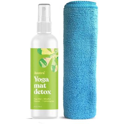 China Yoga Mat FANDING Peel Eco Friendly Yoga Mat Cleaner Spray Safe For All Mats Blocks Straps With Natural Ingredients for sale