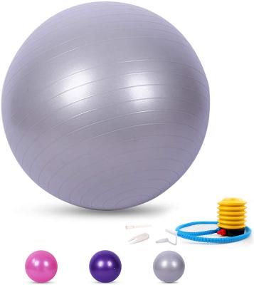 China Eco-friendly Yoga Exercise FANDING PVC 65cm Yoga Ball Anti Burst Balance With Hand Pump Yoga Massage Ball for sale