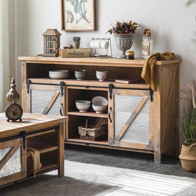 China Home Antique Industrial Kitchen Shabby Sideboard Wooden Hallway Storage Cupboard for sale